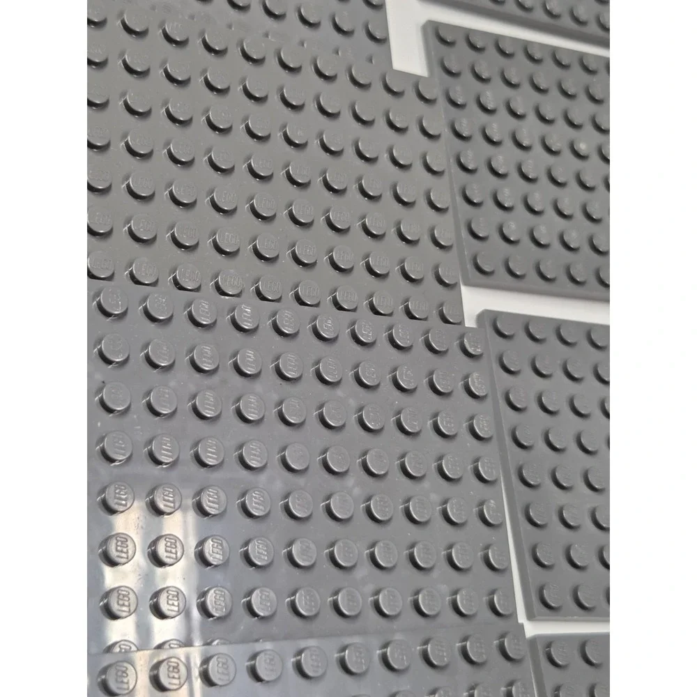 Lego Dark Bluish Gray 16x16 8x16 Base Plates Baseplates 12 Pc Genuine Lot
